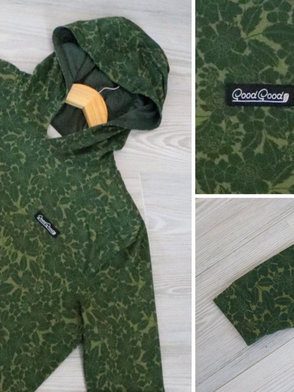 Good Good Golf Hoodie Men’s Green Floral All Over Print Performance Size Medium
